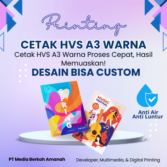 Cetak HVS A3 Warna