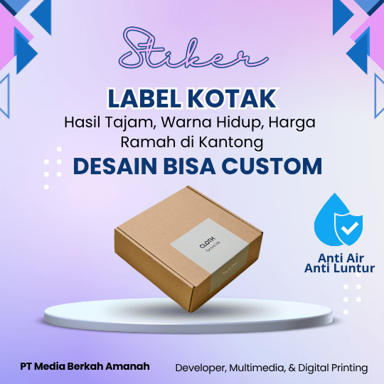 Stiker Label Kotak